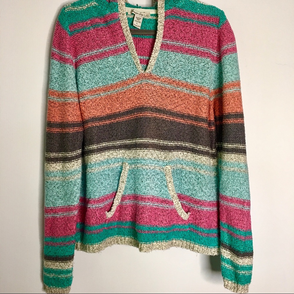 American Rag Striped Sweater Hoodie